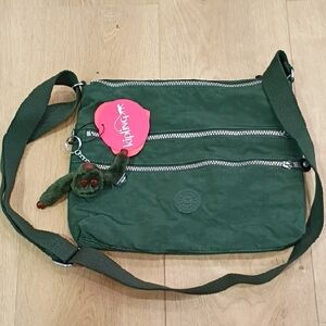 Kipling Forest Green Crossbody Bag NWT